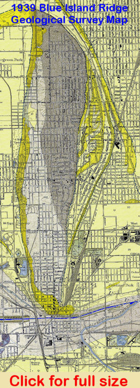 1939 Blue Island Ridge Geoligical Survey Map